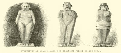 Statuettes en or, argent et électrum, période des Incas - Edouard Riou